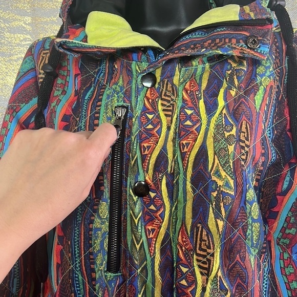 Vintage 🧚♀️Nomis Multicolour Ski/Snowboarding 3D Print Jacket Size S - Picture 3 of 16